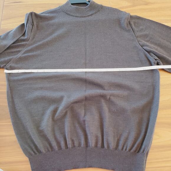 Nordstrom Mens VTG Italian Merino Wool Turtleneck Size XL Brown Preppy Gorpcore - Picture 6 of 9